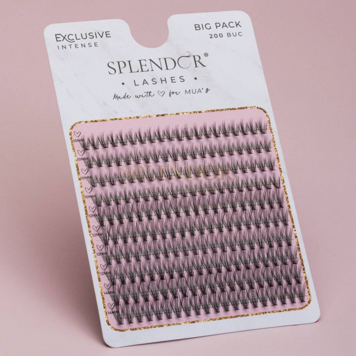 Gene False Smocuri SPLENDOR Exclusive Intense, Big Pack, Matase, Curbura C, MIX 200 buc [2]