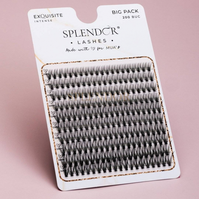Gene False Smocuri SPLENDOR Exquisite Intense, Big Pack, Matase, Curbura C, MIX 200 buc [2]
