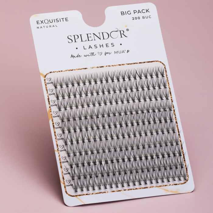 Gene False Smocuri SPLENDOR Exquisite Natural Mix, Matase, Curbura C, 200 buc [2]
