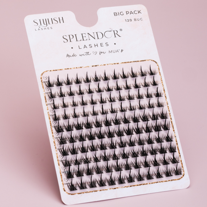 Gene False Smocuri SPLENDOR Stylish MIX, Big Pack, Matase, curbura C 120 buc - Russian Style [2]