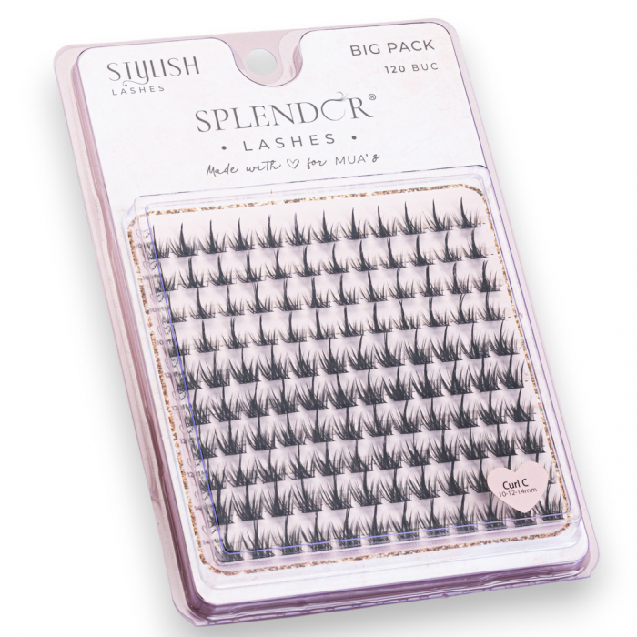 Gene False Smocuri SPLENDOR Stylish MIX, Big Pack, Matase, curbura C 120 buc - Russian Style [1]