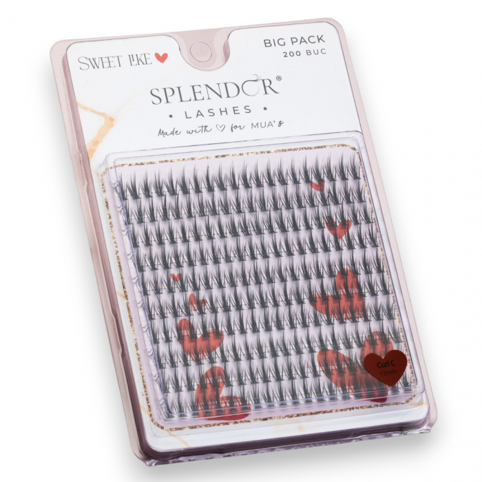 Gene False Smocuri SPLENDOR Sweet Like, Big Pack, Matase, Curbura C, MIX 200 buc [1]