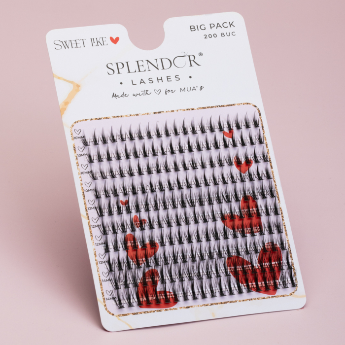Gene False Smocuri SPLENDOR Sweet Like, Big Pack, Matase, Curbura C, MIX 200 buc [2]