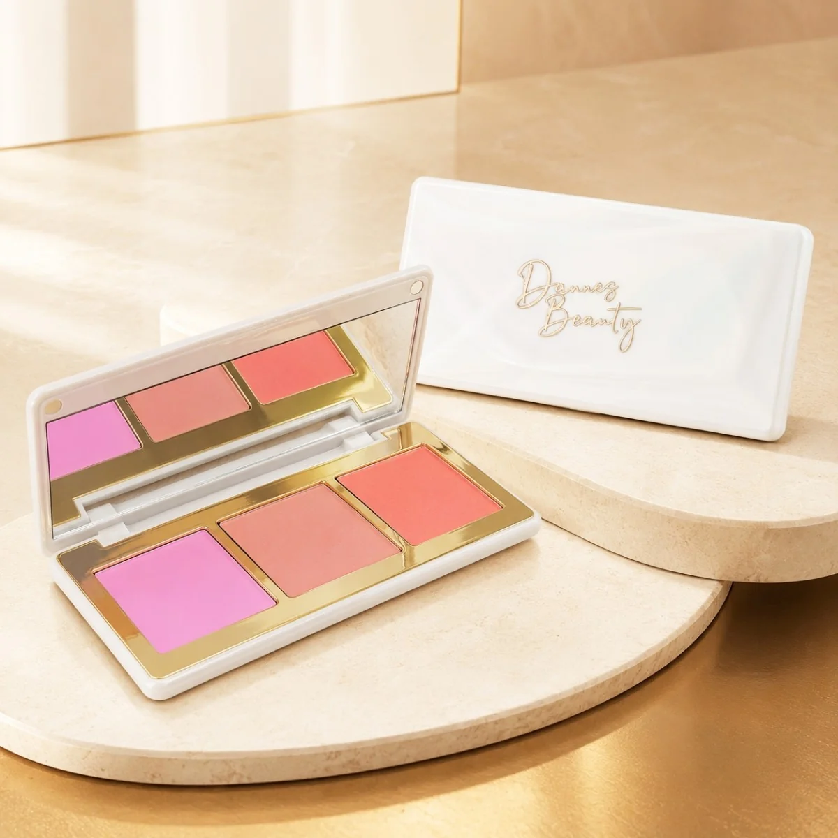 Paleta Blush Dannes Beauty Rose Desire - 3 Nuante de Blush [3]