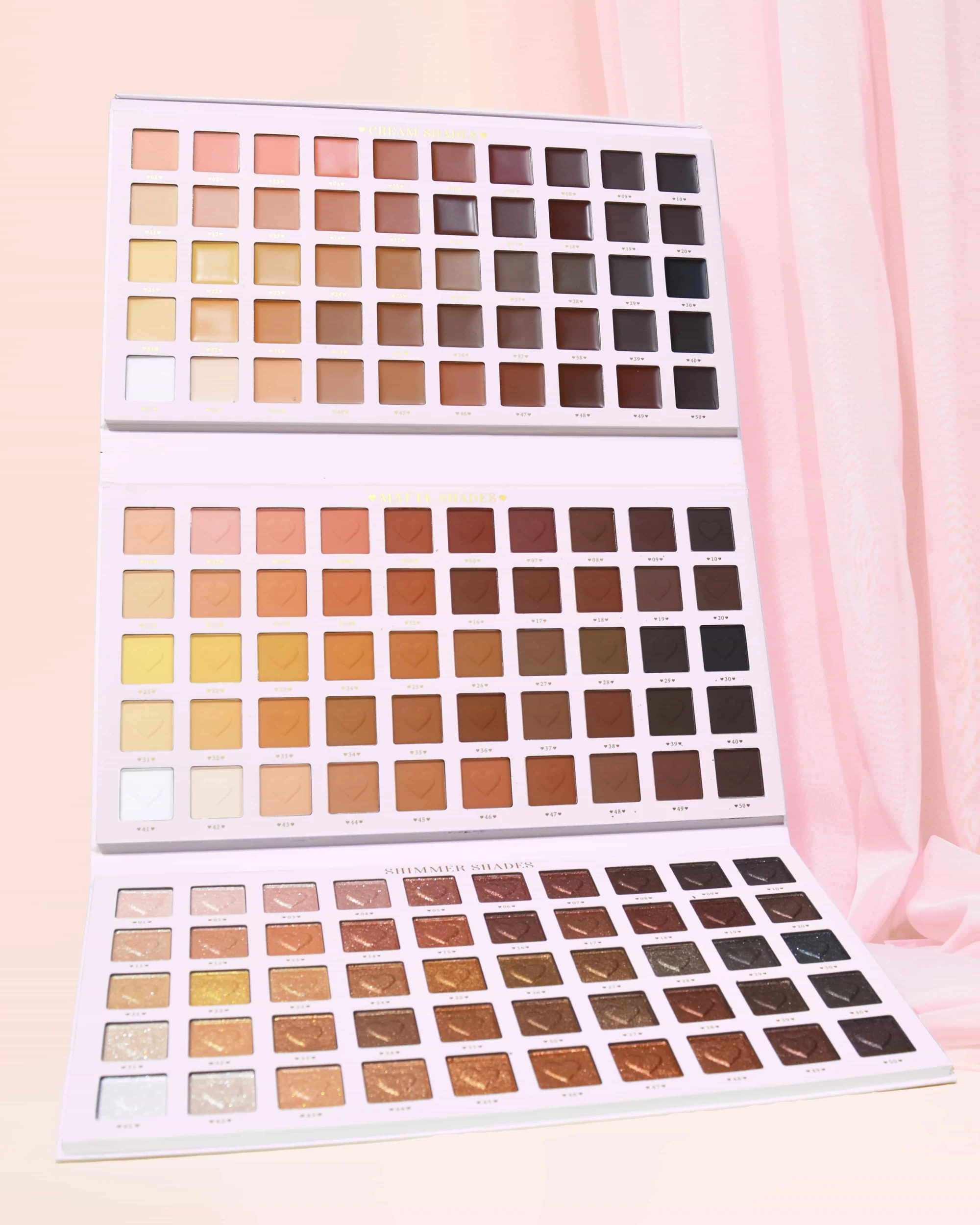Paleta de Farduri P.LOUISE Wedding Wish XXXL, 150 Nuante - sidefate, mate si cremoase [4]