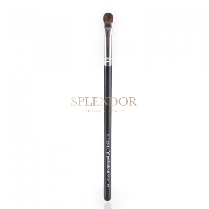 Pensula Profesionala SPLENDOR S39 plata, pentru detalii/precizie/ aplicare farduri, par natural - ponei [1]