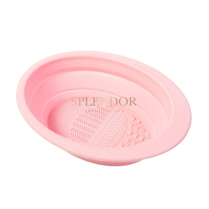 Recipient silicon roz pentru curatare pensule - Splendor [2]
