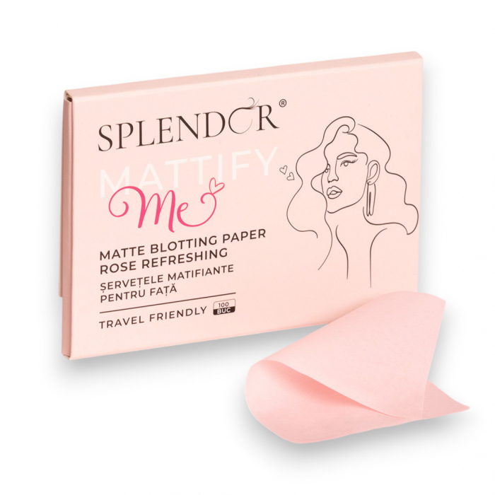 Servetele Matifiante Fata SPLENDOR Mattify Me - Solutia Rapida Pentru Ten Lucios - 100 buc [1]