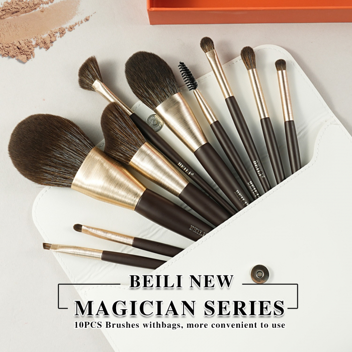 Set 10 Pensule Make-Up Beili Brown Vegan - Magician Series [2]