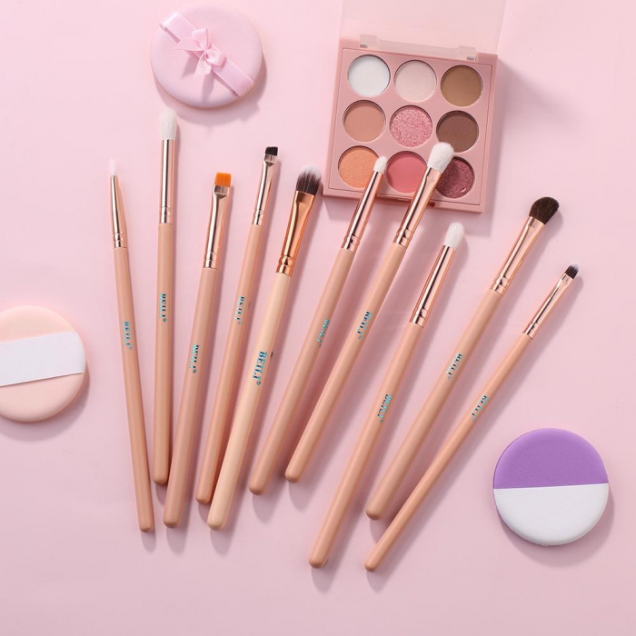 Set 10 Pensule Make Up Beili Pink, Rose Gold [2]