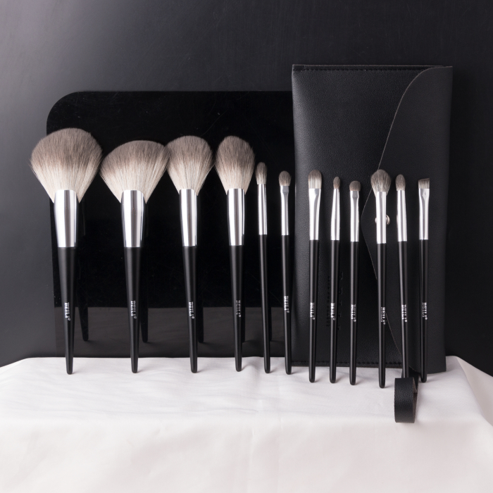 Set 12 Pensule Make-up BEILI Black, Etui Inclus - Model Nou [5]
