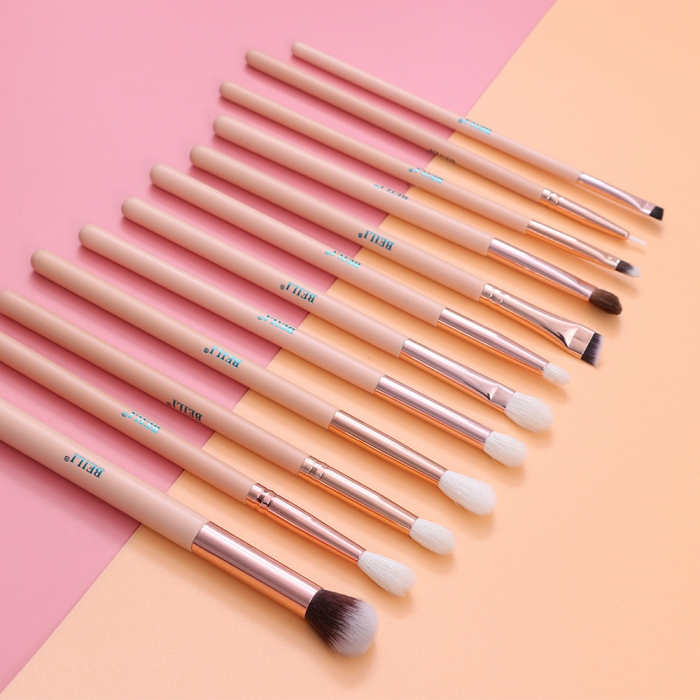 Set 12 Pensule Make-up BEILI Pink, Rose Gold, Par Natural [4]
