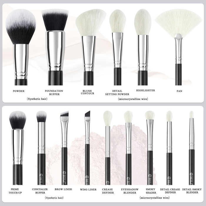 Set 15 pensule BEILI - par natural si par sintetic - model nou [3]