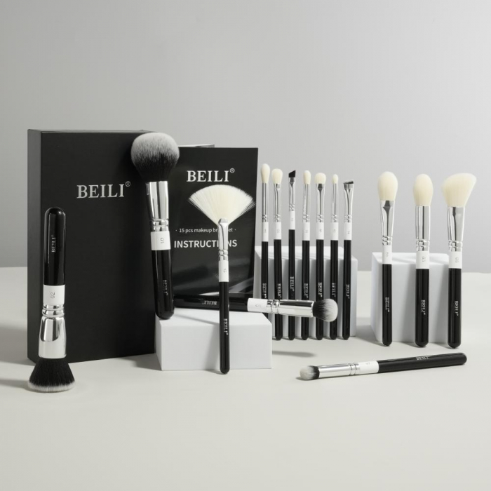 Set 15 Pensule Make-Up Beili Black - Model NOU [3]