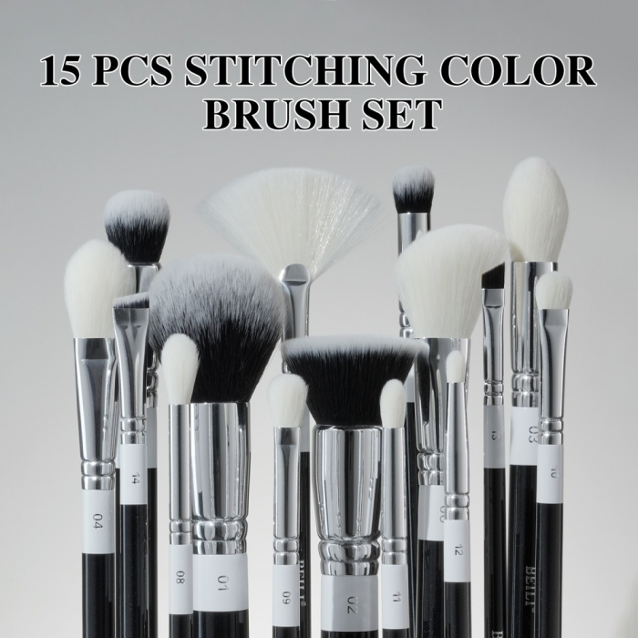 Set 15 Pensule Make-Up Beili Black - Model NOU [2]