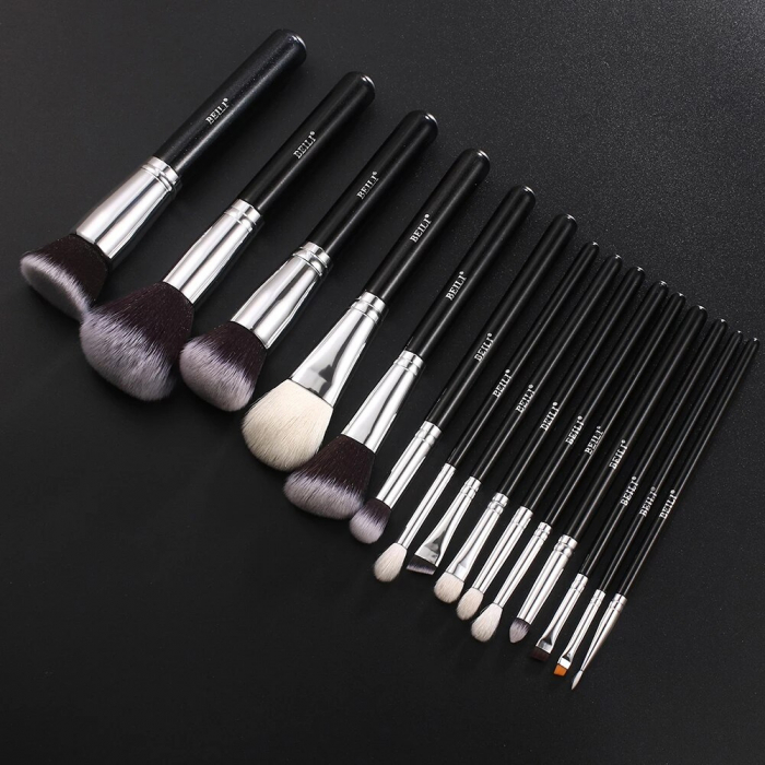 Set 15 Pensule Make-up BEILI, Negru - Classic [4]