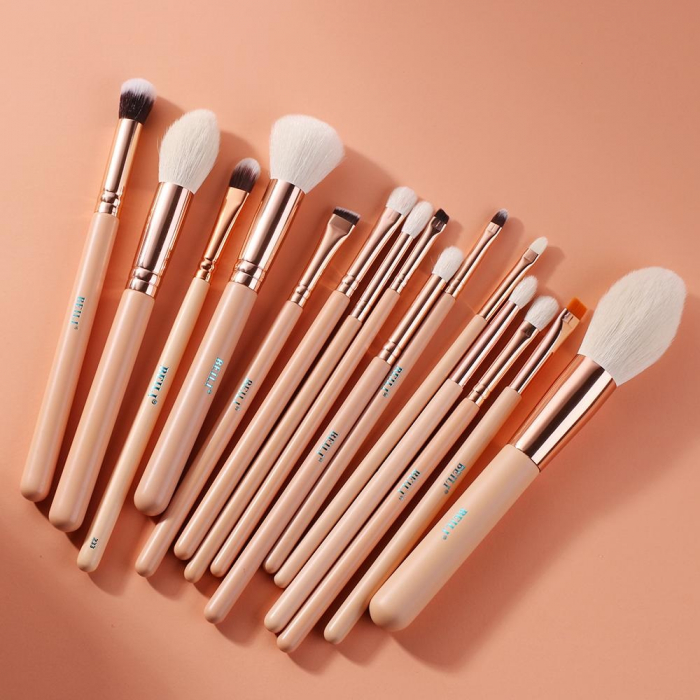 Set 15 Pensule Make Up Beili Pink, Rose Gold [4]