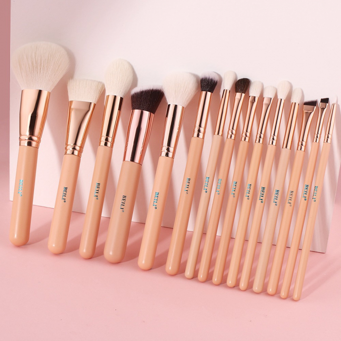 Set 15 Pensule Make Up Beili Pink, Rose Gold - Par Natural [3]
