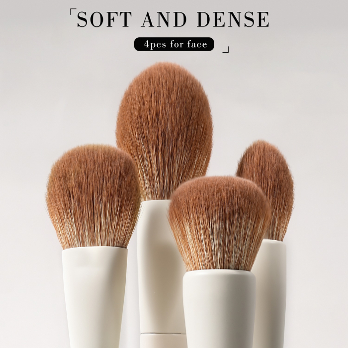 Set 15 Pensule Make-Up Beili White Vegan - Soft Beige [3]