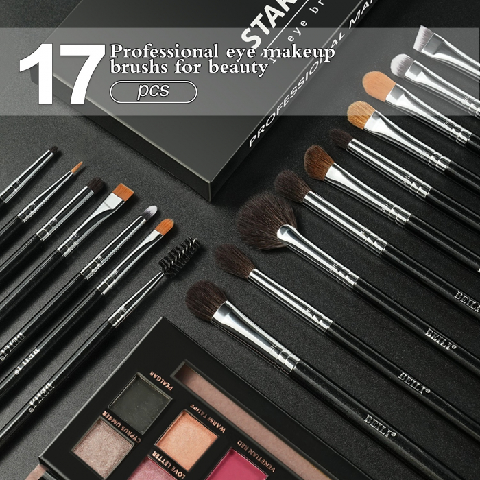 Set 17 Pensule Make-Up BEILI Black - Model NOU [3]