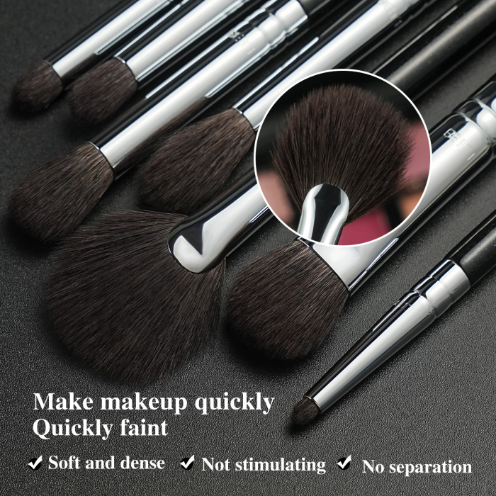 Set 17 Pensule Make-Up BEILI Black - Model NOU [4]