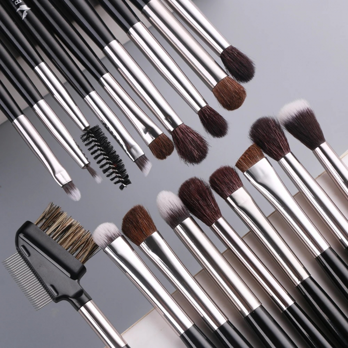 Set 18 pensule Make-up Beili Black, negru, Par natural [2]