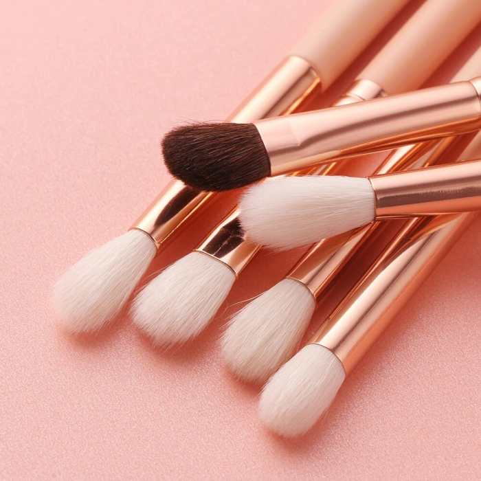 Set 19 Pensule Make-up BEILI Pink, Rose Gold - Par Natural [4]