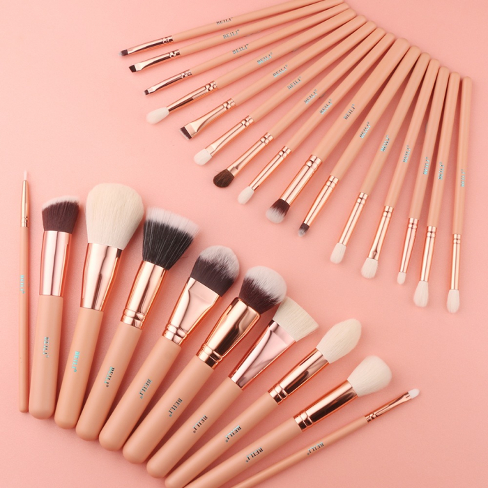 Set 25 pensule Make-Up Beili, Pink, Rose Gold - Par Natural [3]