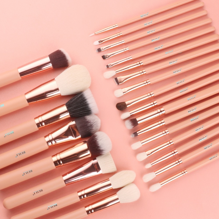 Set 25 pensule Make-Up Beili, Pink, Rose Gold - Par Natural [2]
