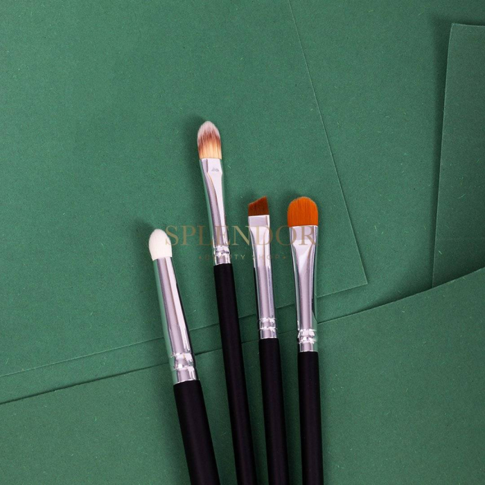 Set 4 pensule profesionale Splendor pentru ochi si sprancene / par sintetic + borseta [2]
