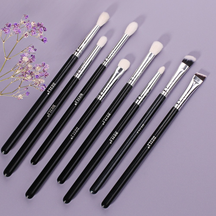 Set 8 Pensule Make-up BEILI, Negru - Par natural [2]