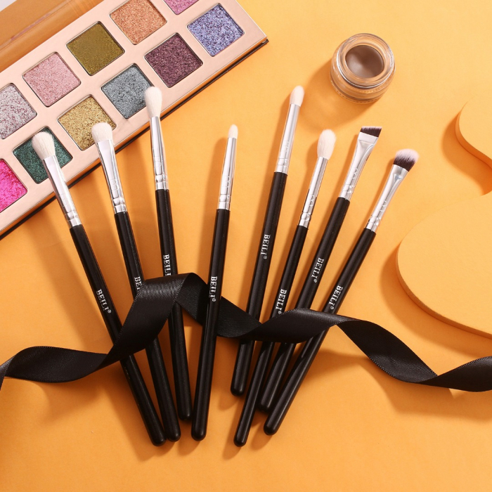 Set 8 Pensule Make-up BEILI, Negru - Par natural [5]