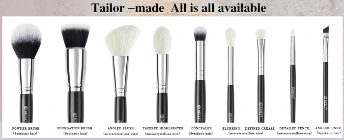 Set 9 Pensule Make-up BEILI Black, Model Nou [3]