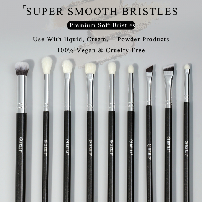 Set 9 Pensule Make-up Pentru Ochi BEILI - Model Nou WZE9 [3]