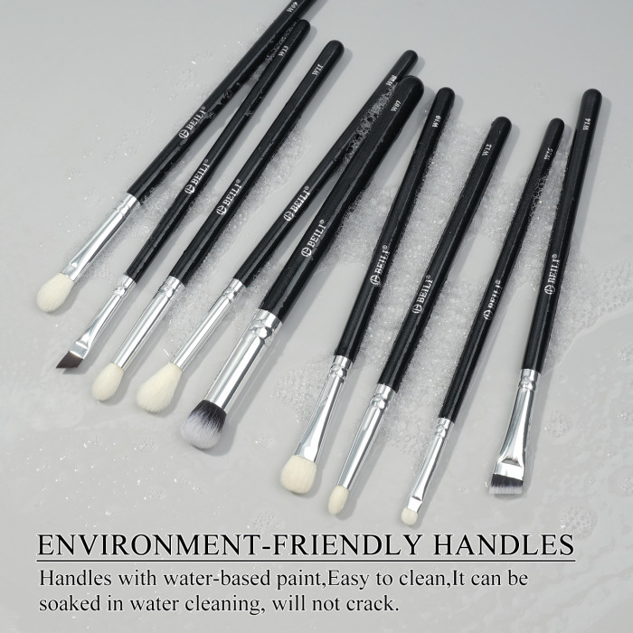 Set 9 Pensule Make-up Pentru Ochi BEILI - Model Nou WZE9 [4]