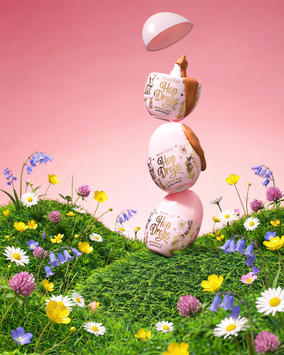 Set P.LOUISE Somebunny Loves You - Paletă pentru Ochi și Față, Trio de Uleiuri de Buze, Picături Bronzante, Bază de Pleoape și Mini Pensule [7]