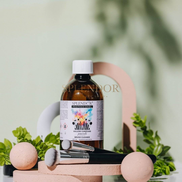 Solutie cu vitamina E Pentru Curatarea Pensulelor - SPLENDOR, 500 ml [2]