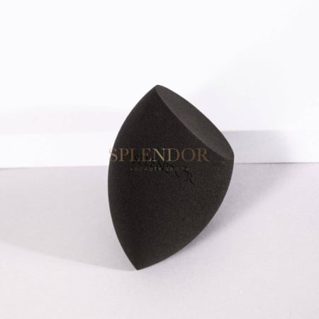 Bureti machiaj - Burete machiaj super soft negru olive 1 parte tesita - SPLENDOR