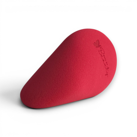 Toate Produsele - Buretel de Machiaj MakeMeBeauty Sculpted Pear Shape – Capat Bombat, Varf de Precizie, Rosu