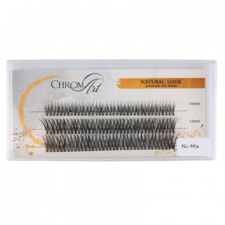 Gene False - ChromArt Premium Silk Lashes - Natural Look - MIX - 106 smocuri