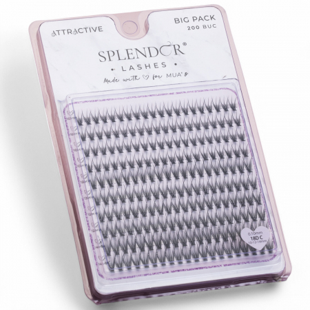Gene False - Gene False Smocuri SPLENDOR Attractive, Big Pack, Matase, Curbura C, MIX 200 buc - Russian Style