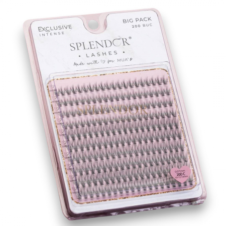 SPLENDOR - Gene False Smocuri SPLENDOR Exclusive Intense, Big Pack, Matase, Curbura C, MIX 200 buc