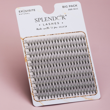 Gene False Smocuri SPLENDOR Exquisite Natural Mix, Matase, Curbura C, 200 buc [1]