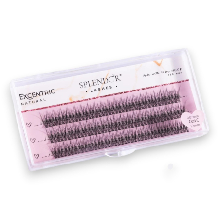 Gene False Smocuri SPLENDOR Matase, Excentric Natural, curbura C 120 buc, 12 mm Medium