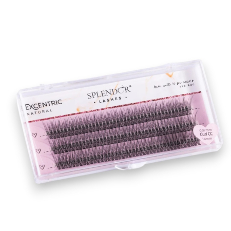 Gene False Smocuri SPLENDOR Matase Excentric Natural, Curbura CC 120 buc, 14mm Long