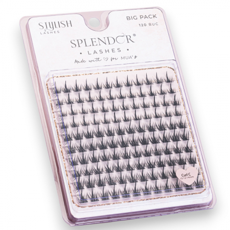 Toate Produsele - Gene False Smocuri SPLENDOR Stylish MIX, Big Pack, Matase, curbura C 120 buc - Russian Style