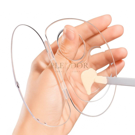 Paleta de mixare - Paleta transparenta inchisa pentru mixare cosmetice cu spatula Splendor