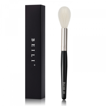 PENSULE MAKE-UP - Pensula Profesionala BEILI din Par de Capra, Pentru Fard de Obraz, Iluminator, Pudra