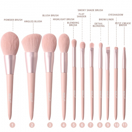 Set 11 pensule make-up Beili Pink Complete Vegan [5]