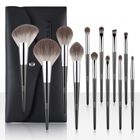 PENSULE MAKE-UP - Set 12 Pensule Make-up BEILI Black, Etui Inclus - Model Nou